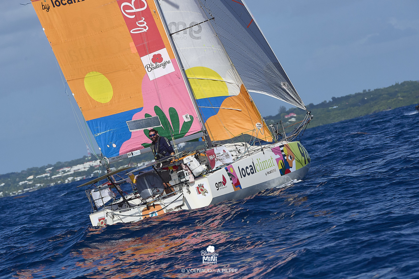 Arrivée de la deuxiÚme étape de La BoulangÚre Mini Transat 2025, à Saint-Frrançois (Guadeloupe)