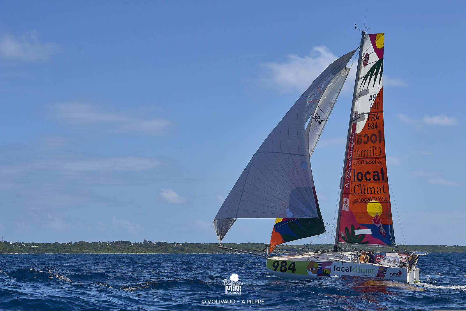 Arrivée de la deuxiÚme étape de La BoulangÚre Mini Transat 2025, à Saint-Frrançois (Guadeloupe)