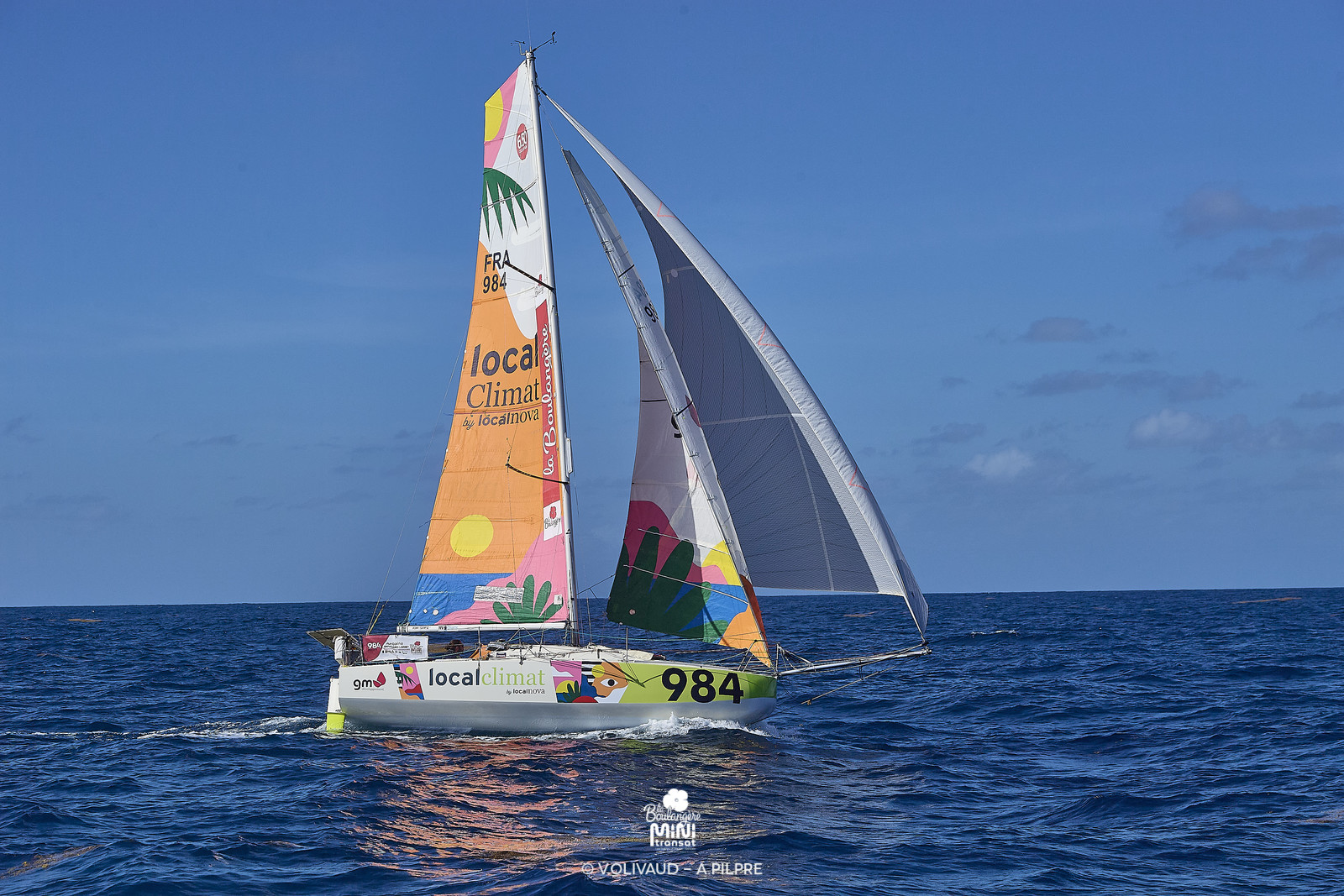 Arrivée de la deuxiÚme étape de La BoulangÚre Mini Transat 2025, à Saint-Frrançois (Guadeloupe)