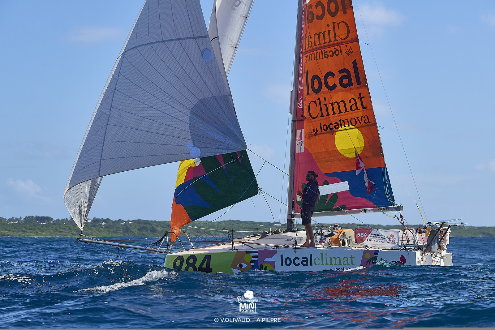 Arrivée de la deuxiÚme étape de La BoulangÚre Mini Transat 2025, à Saint-Frrançois (Guadeloupe)