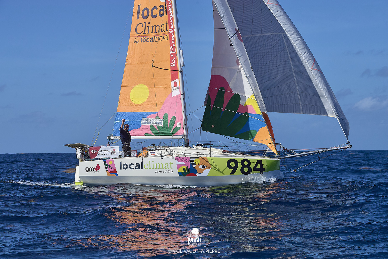 Arrivée de la deuxiÚme étape de La BoulangÚre Mini Transat 2025, à Saint-Frrançois (Guadeloupe)