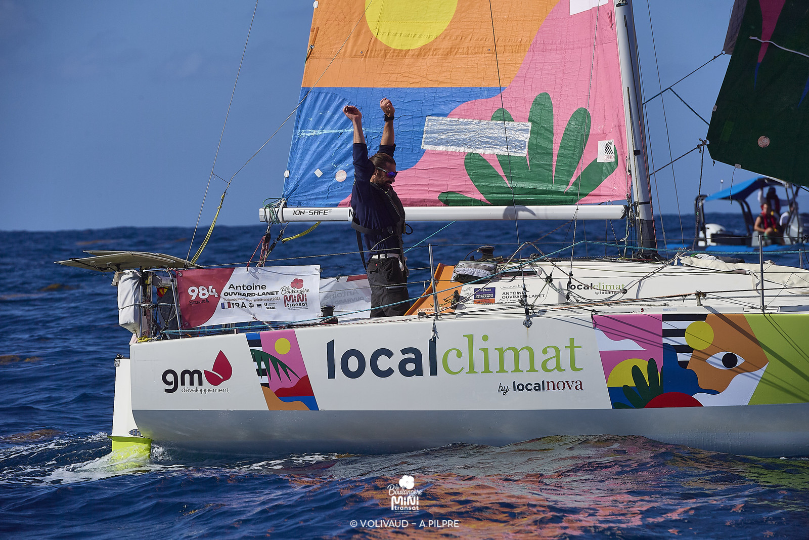 Arrivée de la deuxiÚme étape de La BoulangÚre Mini Transat 2025, à Saint-Frrançois (Guadeloupe)